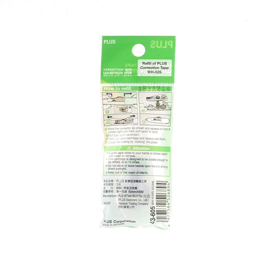 PLUS WHIPER MR CORRECT TAPE 6MM REFILL - LOG-ON