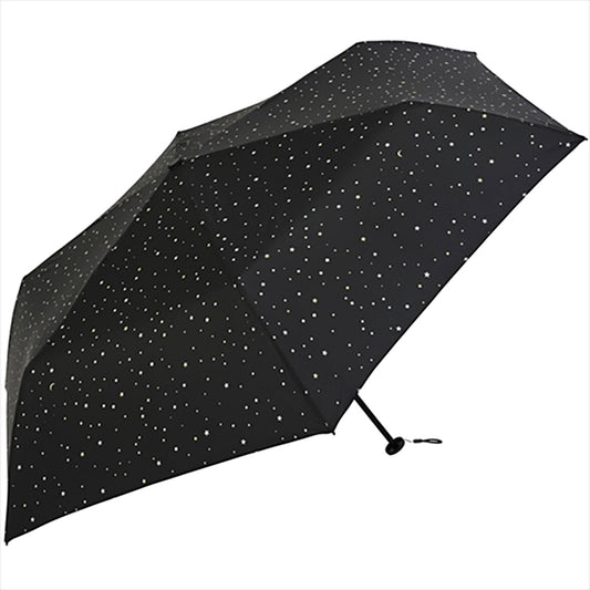 NIFTY COLORS S23 NIFTY COLORS 碳輕量迷你縮骨遮55CM - 星星(黑色)