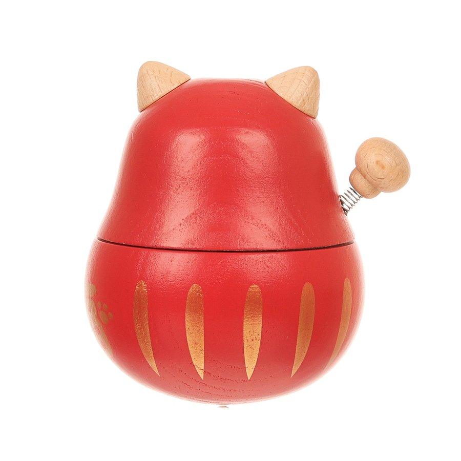 WOODERFUL LIFE Tumbler Music Box Lucky Cat - LOG-ON