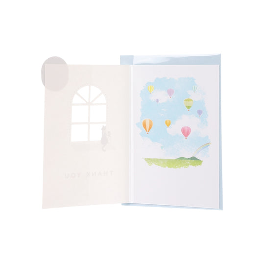 MIDORI THANK YOU CARD LASER CUT - BLUE SKY  (14g)