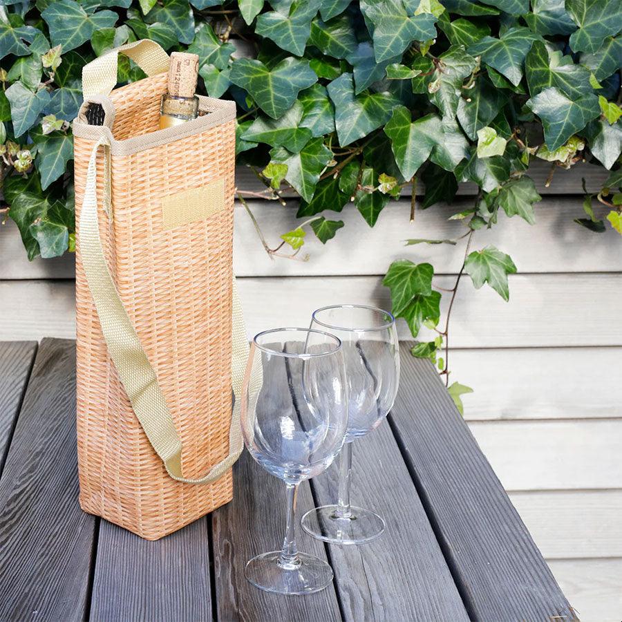 KIKKERLAND Wicker Wine Cooler - LOG-ON