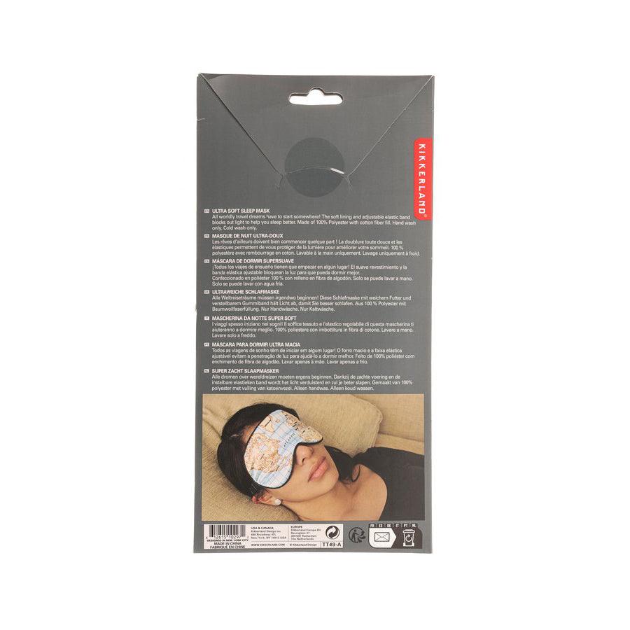 KIKKERLAND Maps Ultra Soft Sleep Mask - LOG-ON