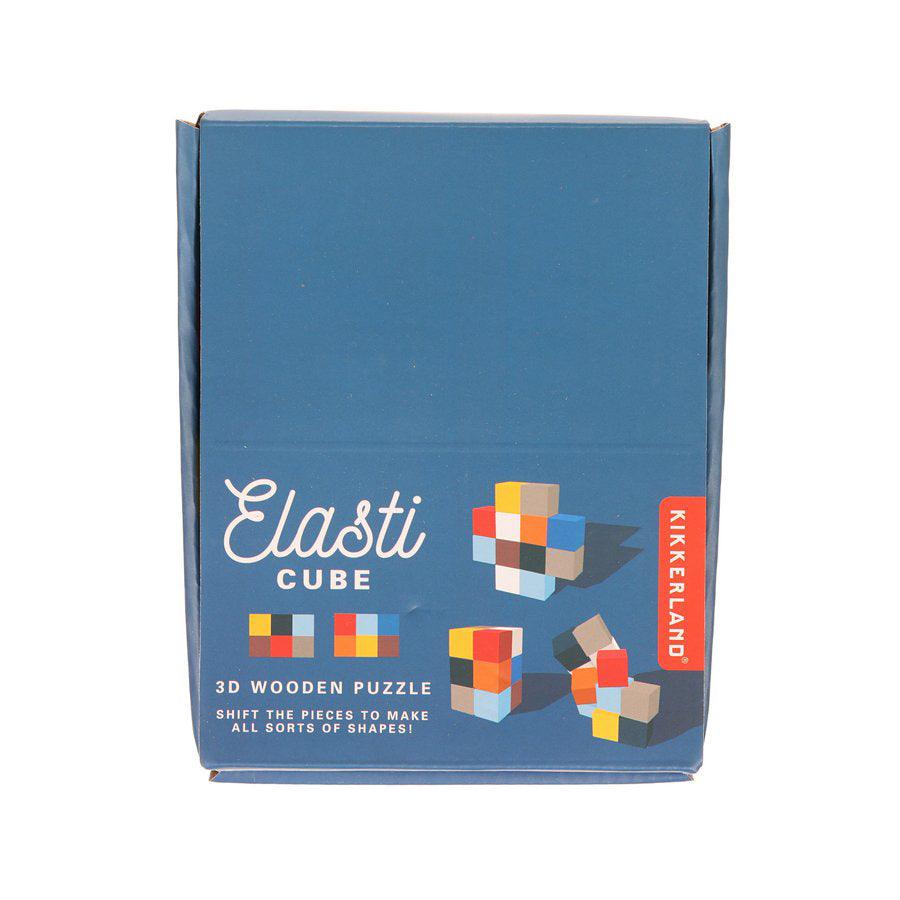 KIKKERLAND Elastic Cube 3D Wooden Puzzle - LOG-ON