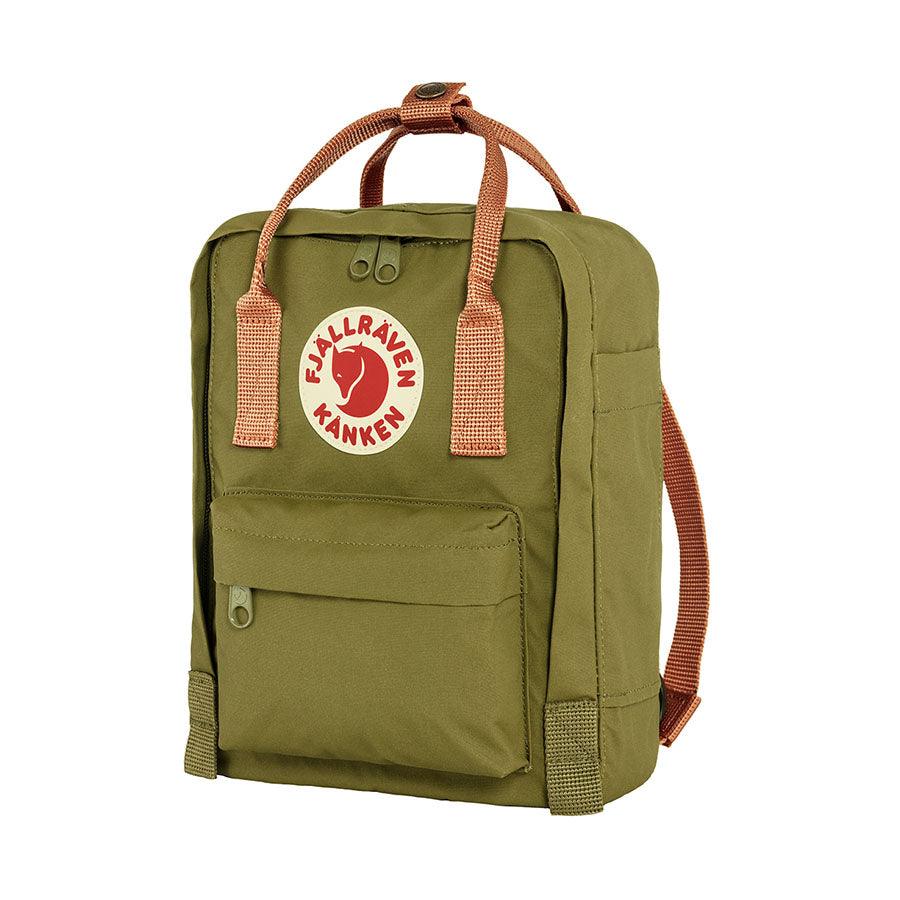 FJALLRAVEN SS23 Kanken Mini Backpack F.Green P.Sand LOG ON