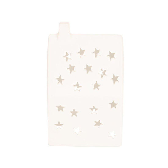 NANKAI TSUSHO Xmas Porcelain Candle Holder - Star House (180g) - LOG-ON