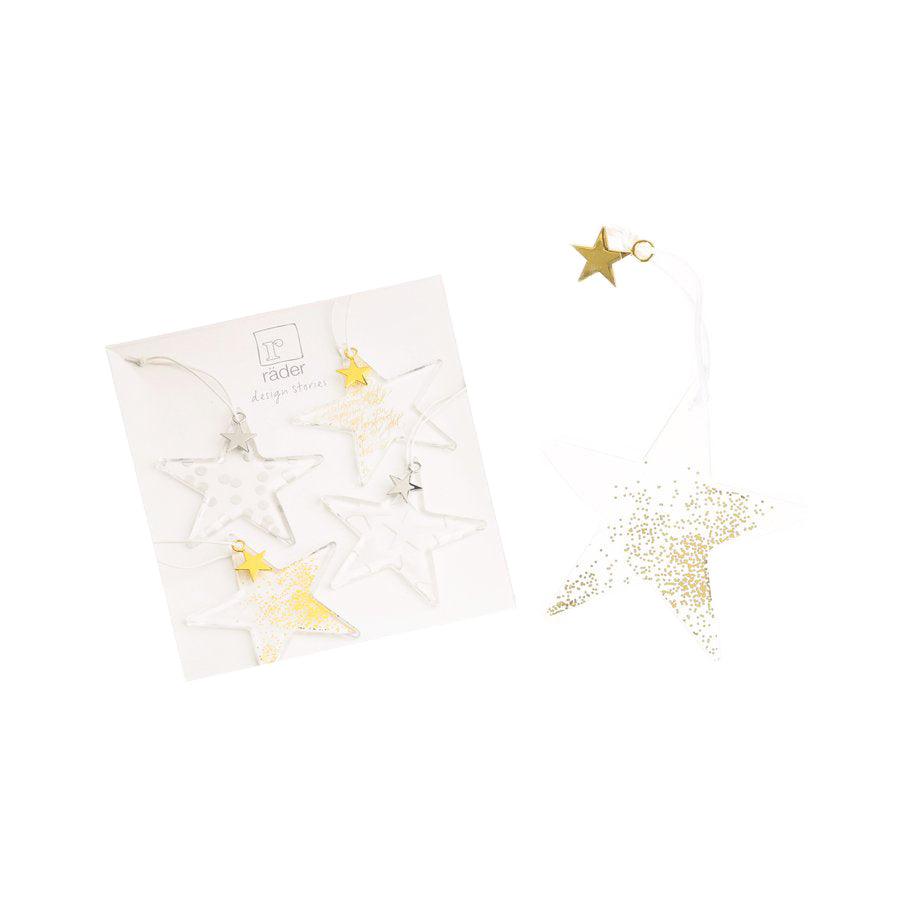 NANKAI TSUSHO Xmas Glass Ornament Star 9.5cm - Stardust (38g) - LOG-ON