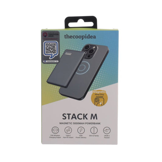 THECOOPIDEA STACK M Ultra Slim Magnetic 5000mAh (19.25 WH) Powerbank Space Black
