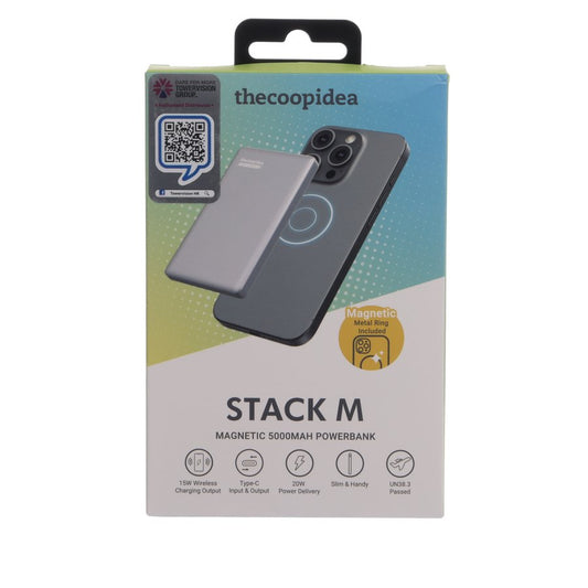 THECOOPIDEA STACK M Ultra Slim Magnetic 5000mAh (19.25 WH) Powerbank Space Grey