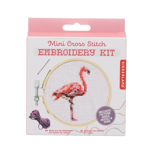 KIKKERLAND Mincross Stitch Embroidery-Flamingo