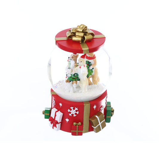 ART PRINT APJ - Snow Globe W/Music (Dogs)  (350g)