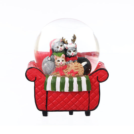 ART PRINT APJ - Snow Globe W/Music (Cats) (350g)