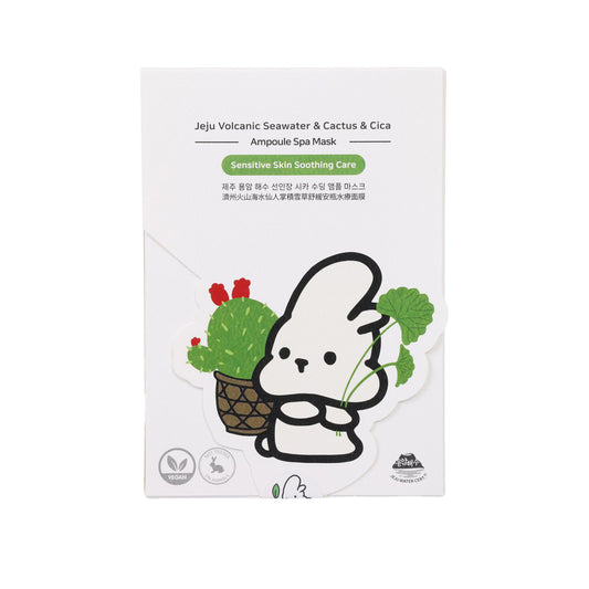 LOG-ON Jeju Volcanic Seawater & Cactus & Cica Ampoule Spa Mask (130g)
