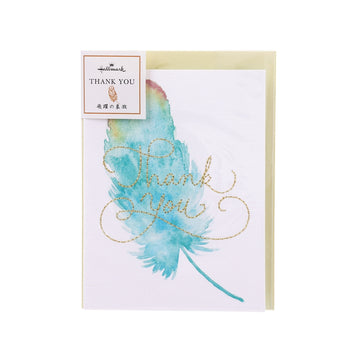 HALLMARK Thank You Card - Green Feather  (20g)