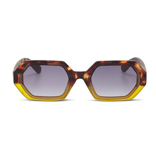 OKKIA Small Hexagon Sunglasses Andrea Havana Yellow