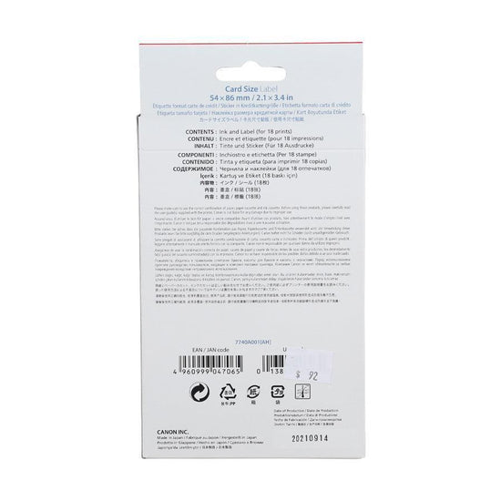 CANON Canon KC-18IL Color Ink /Label Set (8 Labels) - LOG-ON