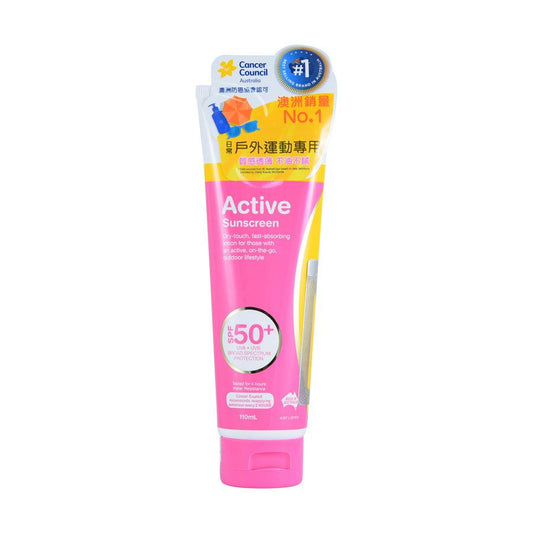 CANCER COUNCIL CCA ACTIVE SUNSCREEN SPF50+ (OUTDOOR) 110ml (110mL) - LOG-ON