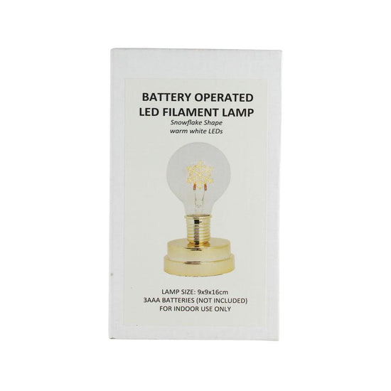 TRENDECOR LED Filament Lamp - Snowflake - LOG-ON