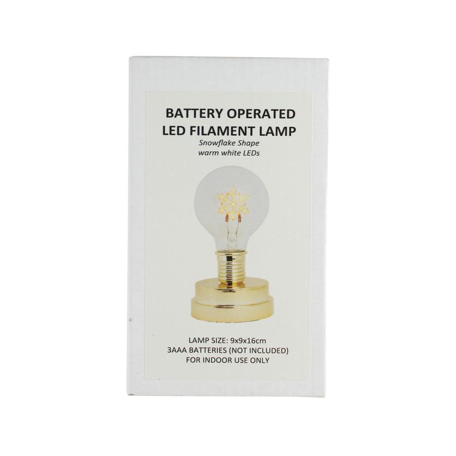 TRENDECOR LED Filament Lamp - Snowflake - LOG-ON