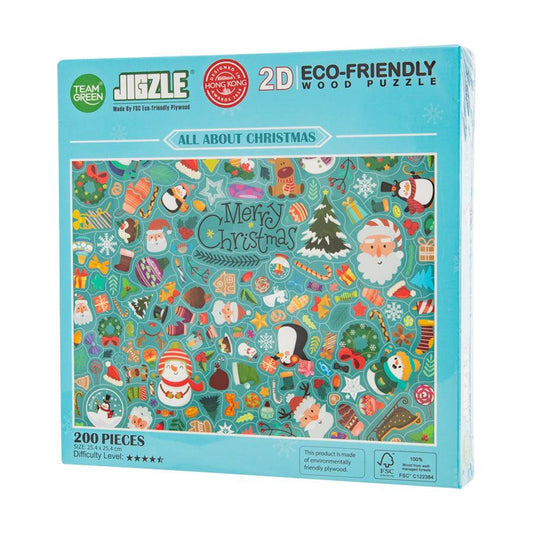 JIGZLE JIGZLE 2D Wood Puzzle Christmas - LOG-ON