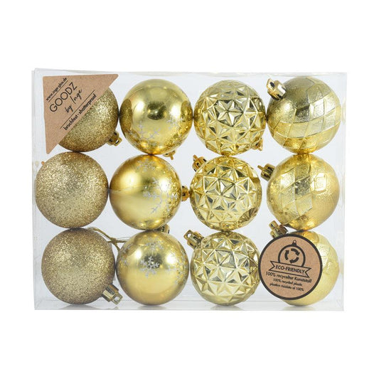 INGE Goodz Ornament Ball Gold 12pcs 6cm - LOG-ON