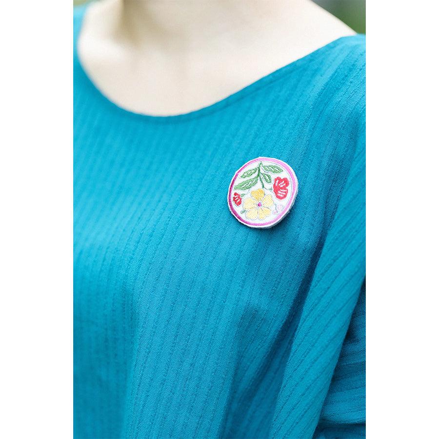 SOUSOU Embroidery Brooh Sakura - LOG-ON