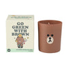 LINE FRIENDS Line Friends Soy Candle Go Green With Brown 150g - LOG-ON