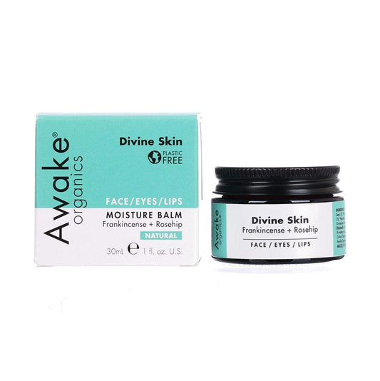 AWAKE ORGANICS Divine Skin Moisture Balm For Face / Eyes / Lips (30mL) - LOG-ON