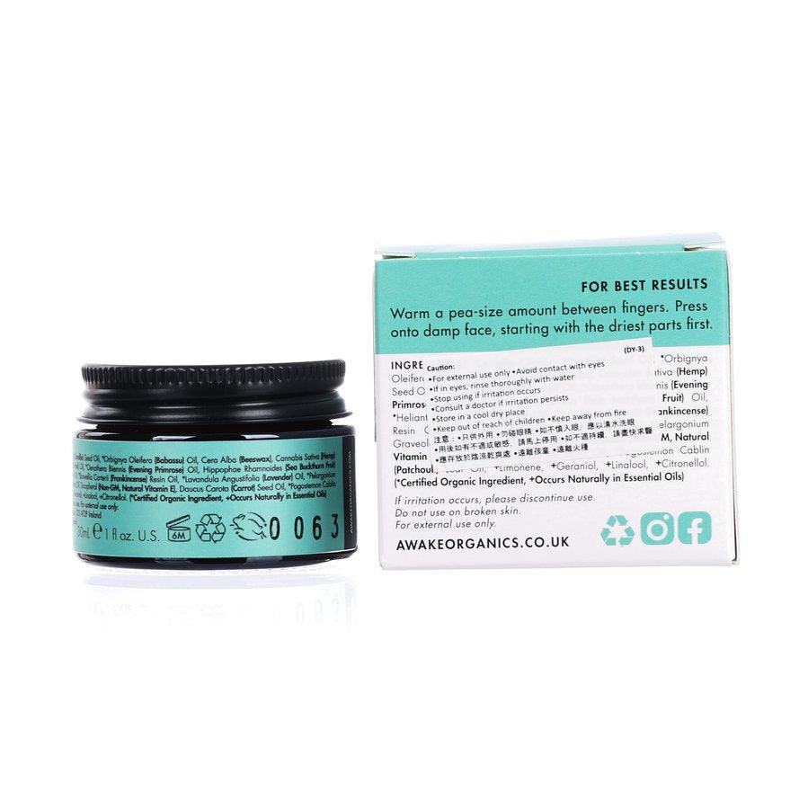 AWAKE ORGANICS Divine Skin Moisture Balm For Face / Eyes / Lips (30mL) - LOG-ON