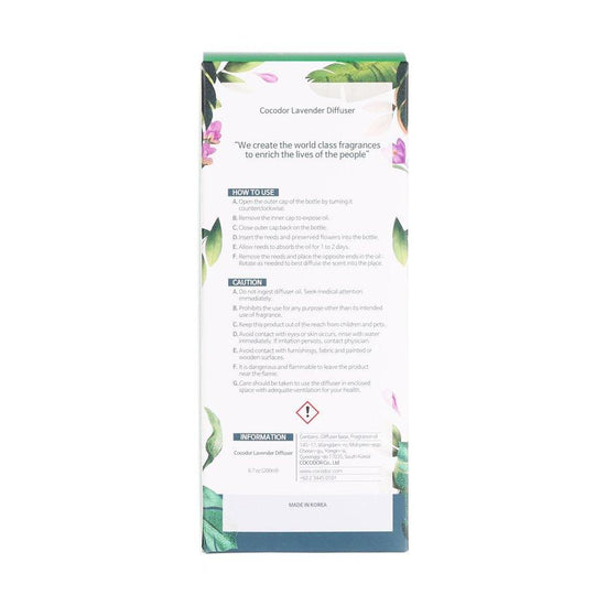 COCOD'OR Lavender Diffuser 200ml (Garden Lavender) - LOG-ON