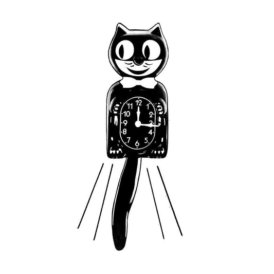 KIT-CAT KLOCK The Original Classic Black Kit-Cat Klock - LOG-ON