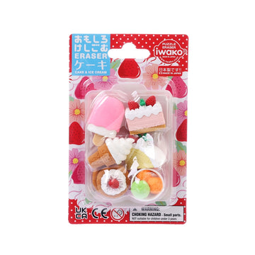 IWAKO Fancy Eraser Cake Set