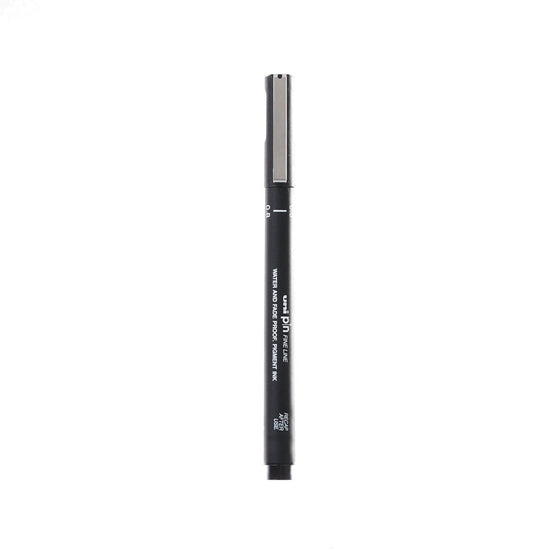 MITSUBISHI UNI Pin Fine Line 0.8mm Black - LOG-ON