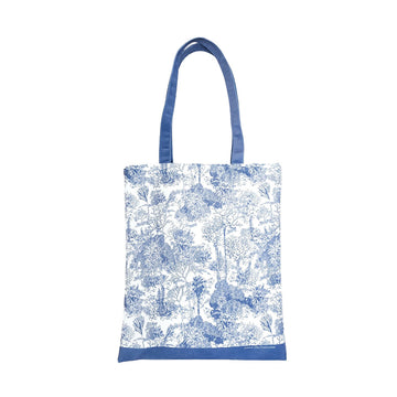 JDF Toile De Jouy Coral and Tree Tote Bag