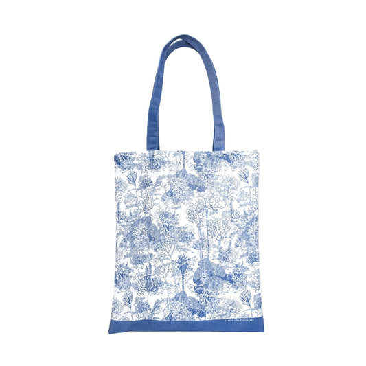 JDF Toile De Jouy Coral and Tree Tote Bag