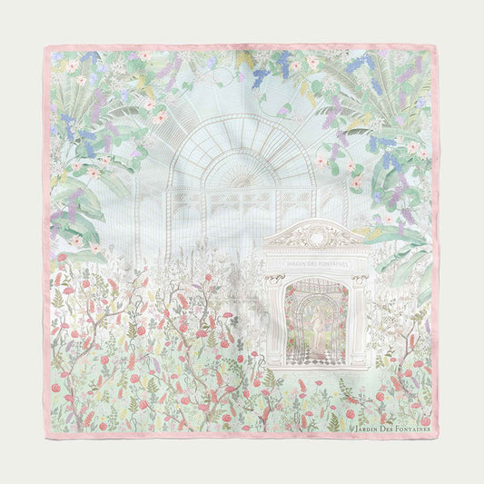 JDF Venus Garden of Love Greenhouse Silky Scarf (70cm)