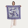 JDF City Tales Silky Navy Scarf (90cm)