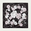 JDF Classy and Fabulous Peony Black Silky Scarf (70cm)