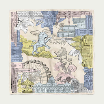 JDF City Tales Honey Beige Silky Scarf (70cm)