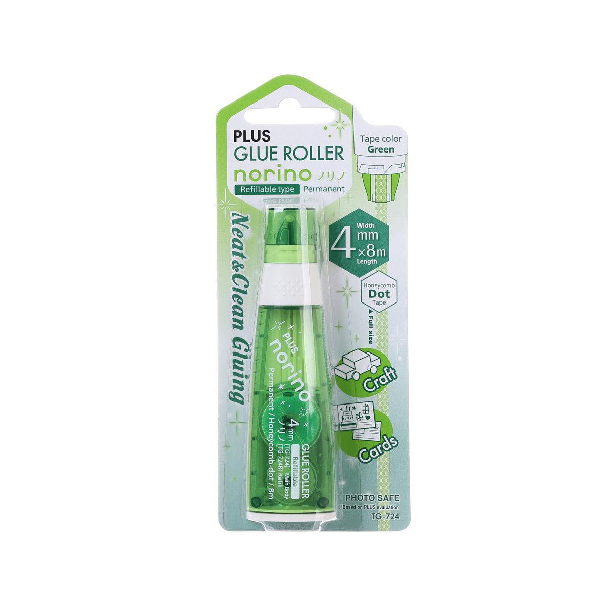 PLUS NORINO GLUE TAPE 4MM X 8M GREEN - LOG-ON