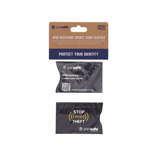 pacsafe rfid credit card sleeve PACSAFE RFIDsleeve 25 RFID Blk Credit Sleeve-Bk – LOG-ON