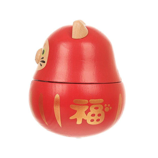WOODERFUL LIFE Tumbler Music Box Lucky Cat - LOG-ON