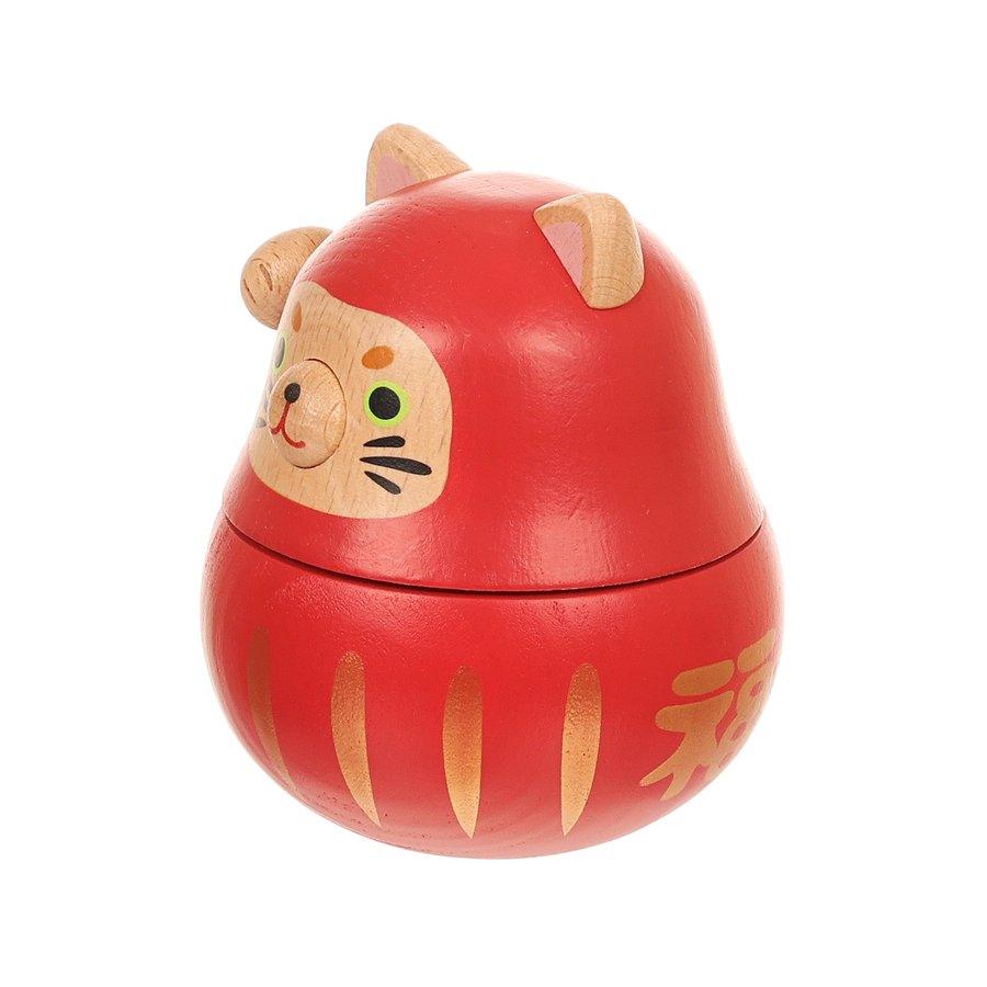 WOODERFUL LIFE Tumbler Music Box Lucky Cat - LOG-ON
