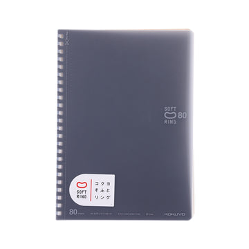 KOKUYO 軟線圈筆記簿 A5 80頁 - 深灰  (220g)