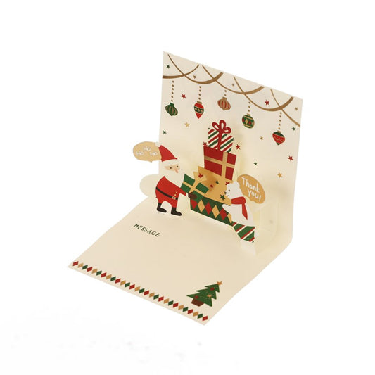 APJ Xmas Card Pop Up - Santa Green  (7g)