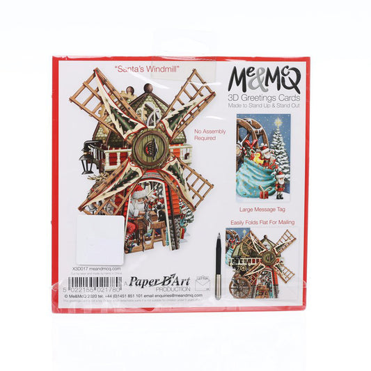 ME&MCQ Xmas Card Pop Up - Santa's Windmill