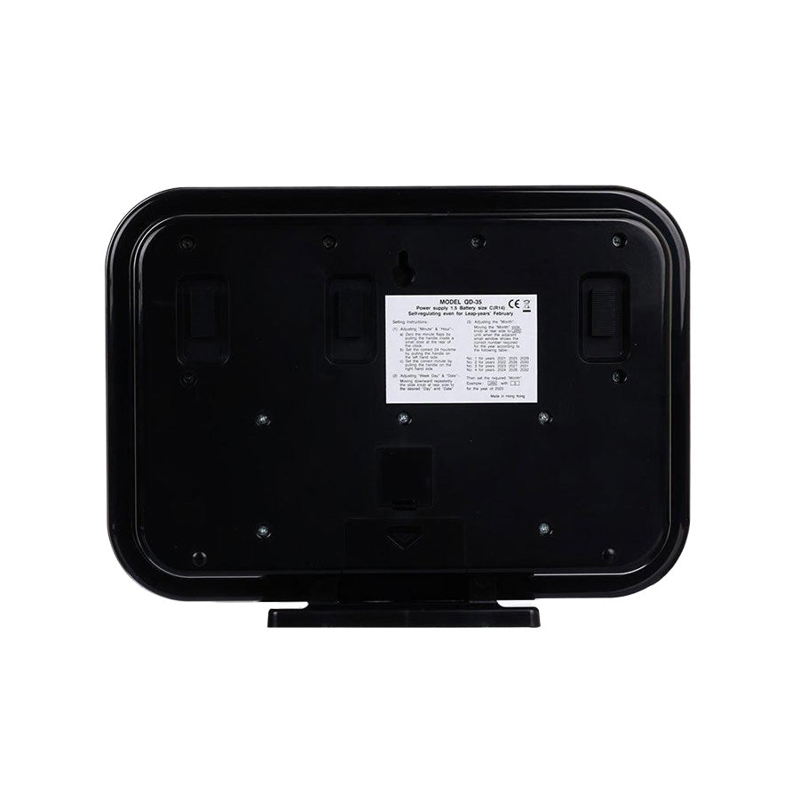 TWEMCO Flip Clock QD-35 Black | Mechanical Calendar Clock | LOG-ON