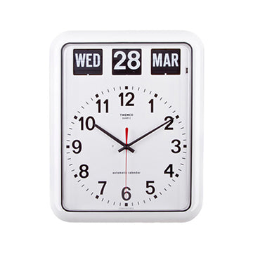 TWEMCO Calendar Flip Clock BQ-12A(ENG) (White)