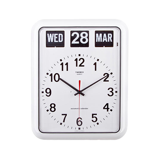 TWEMCO TWEMCO 翻頁鐘(連日期顯示) BQ-12A(ENG) 白色