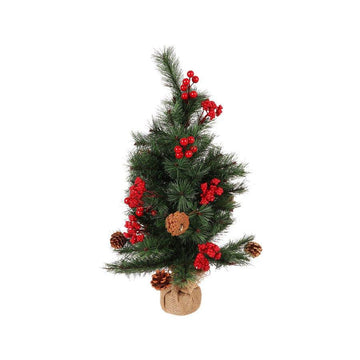 GOLDED SEVEN Xmas Tree 2ft Tied Cement Stand/Sack Cloth - LOG-ON