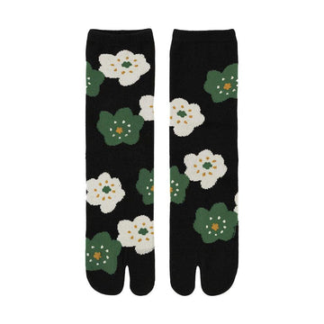 SOUSOU TABI SOCKS (MID-CALF) SMILE BLACK - LOG-ON